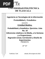 Practica 10 Probabilidad y Estadistica