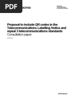 Proposal To Include QR Codes in The Telecommunications Labelling Notice and Repeal 3 Telecommunications Standards - 0