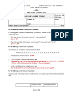 Statistics Fall2013 - Midterm Sample Test 05 - Answer Key 05