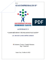 Actividad #3 - 1° Parte - Métodos y Técnicas de Evaluación Financiera