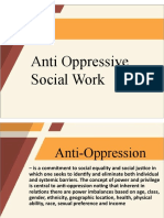 Anti Oppressive Social Work