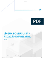 Língua Portuguesa - Redação Empresarial: Aula 1