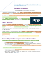 Singapore Convention Requirements - Highlighted