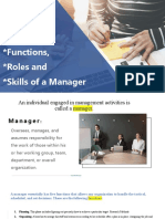 Managerial Functions Roles and Skills