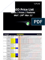 VAIO Price List-24 Mar 11