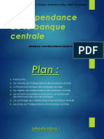 Lindépendance de La Banque Centrale