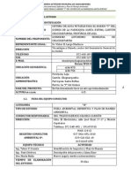 Resumen Ejecutivo de Ficha Ambiental Definitiva y PMA Del Proyecto "Sistema de Agua Potable para El Barrio Y de Guineo" de La Parroquia Santa Rufina, Cantón Chaguarpamba