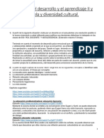 Psicología Del Desarrollo y El Aprendizaje II Escuela y Diversidad Cultural