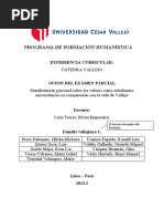 Guion para El Examen Parcial de Cátedra Vallejo