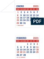 Calendario 5X5