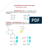 Funciones Trigonométricas de Ángulos Notables