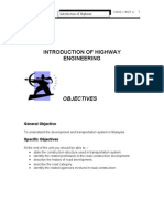 Unit 1 (INTRODUCTION OF HIGHWAY ENGINEERING) - JLN Raya