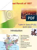 The Great Revolt of 1857 - Prepared by Tushti Desai