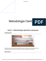 3 Metodologia Aplicada À Pesquisa