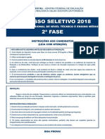 Cefet-Rj - 2018 - 2 Fase