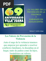 Valores de Prevencion de La Violencia y Embarazo Adolescentes