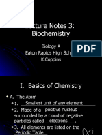 Biochemistry INTRO NOTES