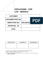 Specifications For LCD Module: Customer Customer Part No. Ampex Part No. AM-320240LNTMQW00H-A Approved by Date