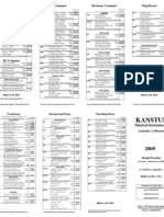 Kanstul Retail Pricelist 2009