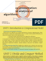 Proficiency Presentation: Design and Analysis of Algorithms