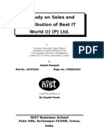 A Study On Sales and Distribution of Best IT World (I) (P) LTD