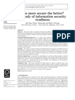 The More Secure The Better? A Study of Information Security Readiness