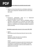 Plan Anual de Trabajo de La Comisión de Acción Social