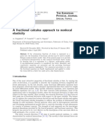 A Fractional Calculus Approach To Nonlocal Elasticity