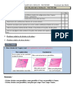 Droites Et Plans de Lespace - Vecteurs (VP)