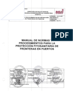 APROBADO MANUAL DE NORMAS Y PROCEDIMIENTOS PARA LA PROTECCIÓN FITOSANITARIA DE FRONTERAS EN PUERTOS Aprovado