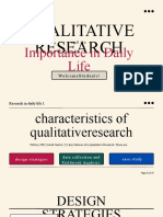 Qualitative Research and Its Importance in Daily Life