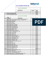 Watermaker-Watertek-Parts List