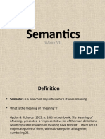 Week VII - Semantics