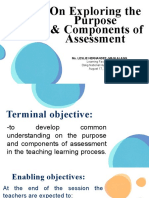 Purpose and Components of Assessment