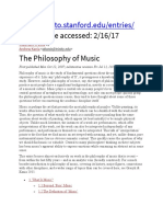 The Philosophy of Music