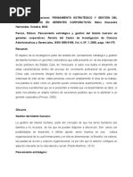 Pensamiento Estratégico y Gestión Del Talento Humano en Gerentes Corporativos