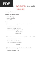 Area of Rectangle, Trapezium and Kite