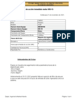 Plan de Accion Inmediato Por Silice en Motor Mo-15