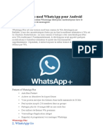 Applications de Mod WhatsApp Pour Android