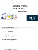 Reacciones y Tipos de Reacciones