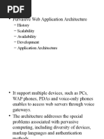 Pervasive Web Application Architecture