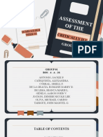 Group 01 - Assessment of Critically Ill - NCMB 418 Rle