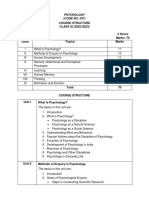 Psychology Syllabus 2022-2023