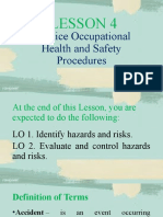 Practice Occupational Health and Safety Procedures