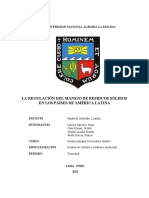 La Regulación Del Manejo de Residuos Sólidos en Los Países de América Latina