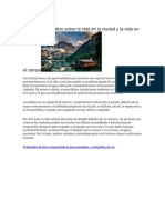 Texto Argumentativo Sobre La Vida en La Ciudad y La Vida en El Campo