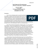 Chemical Engineering Thermodynamics Transforming Thermo Lectures Into A Dynamic Experience (Article) Author Rebecca K. Toghiani