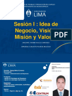 SESION I - Idea de Negocio, Visión, Misión y Valores