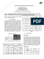 Synchronous Motor Operation and Control