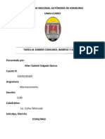 Universidad Nacional Autónoma de Honduras Unah-Curno: 20192230105 Macroeconomía 1100 Lic. Carlos Moncada